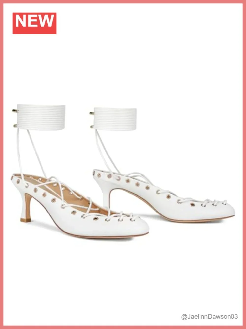 Kitten Heel Pumps - Round Toe Ankle Strap Evening Wedding Party Shoes - White